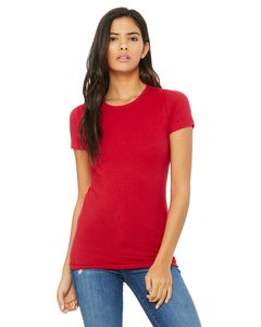 Bella B6004 - T-shirt Filé à l'anneau pour Femme Rouge