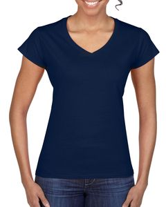 Gildan 64V00L - T-shirt Col-V pour Femme Marine