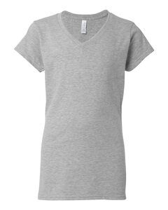 Gildan 64V00L - T-shirt Col-V pour Femme Sport Grey