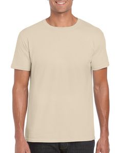 Gildan 64000 - T-Shirt Filé à l’Anneau Pour Homme Sand