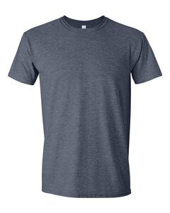 Gildan 64000 - T-Shirt Filé à l’Anneau Pour Homme Heather Marine