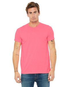 Bella+Canvas 3650 - t-shirt unisexe en poly-coton à manches courtes Rose Fluo