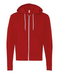 Bella+Canvas 3739 - Unisex Full-Zip Hooded Sweatshirt Rouge