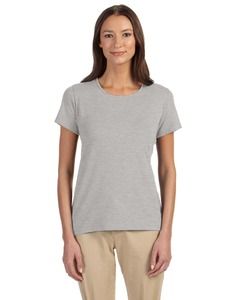 Devon & Jones DP182W - Perfect Fit Ladies Shell T-Shirt Gris