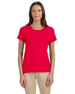 Devon & Jones DP182W - Perfect Fit Ladies Shell T-Shirt Rouge
