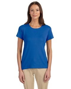 Devon & Jones DP182W - Perfect Fit Ladies Shell T-Shirt Bleu Francais