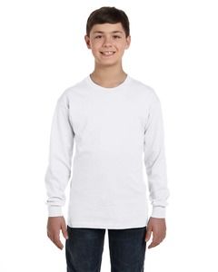 Gildan G540B - Heavy Cotton Youth 5.3 oz. Long-Sleeve T-Shirt Blanc