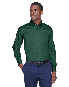 Harriton M500 - Mens Easy Blend Long-Sleeve Twill Shirt with Stain-Release