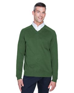 Devon & Jones D475 - Men's V-Neck Sweater Vert foret