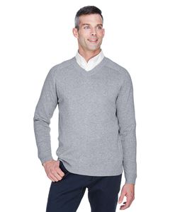 Devon & Jones D475 - Men's V-Neck Sweater Gris