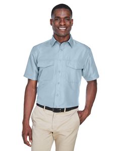 Harriton M580 - Men's Key West Short-Sleeve Performance Staff Shirt Cloud Blue