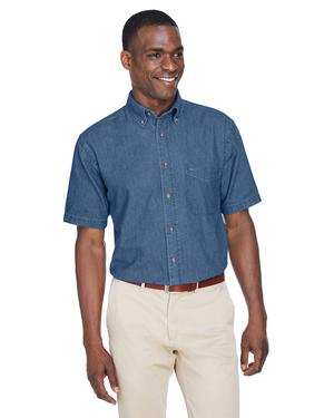 Harriton M550S - Mens 6.5 oz. Short-Sleeve Denim Shirt