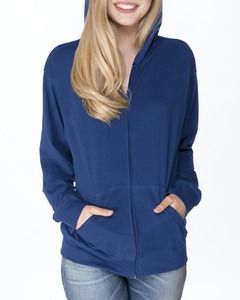 Next Level 6491 - Adult Sueded Full-Zip Hoody Bleu Royal