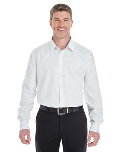 Devon & Jones DG532 - Men's Crown Collection Royal Dobby Shirt Blanc