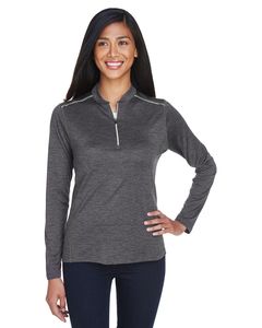Core 365 CE401W - Ladies Kinetic Performance Quarter-Zip Crbn/Acd Gn 472