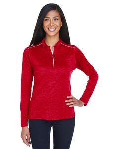 Core 365 CE401W - Ladies Kinetic Performance Quarter-Zip Cl Red/Crbn 850