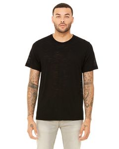 Bella+Canvas 3650 - t-shirt unisexe en poly-coton à manches courtes Solid Black Slub