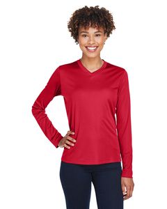 Team 365 TT11WL - Ladies Zone Performance Long-Sleeve T-Shirt Rouge Sport