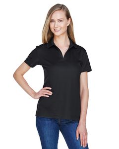 Devon & Jones DG20W - Ladies CrownLux Performance Plaited Polo Noir