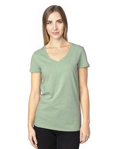 Threadfast 200RV - Ladies Ultimate Short-Sleeve V-Neck T-Shirt Army Heather