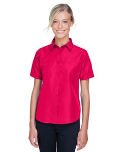 Harriton M580W - Ladies Key West Short-Sleeve Performance Staff Shirt Rouge