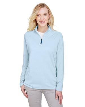 Devon & Jones DG480W - Ladies CrownLux Performance Clubhouse Micro-Stripe Quarter-Zip