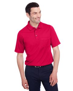 Devon & Jones DG20P - Men's CrownLux Performance Plaited Polo with Pocket Rouge