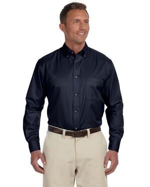 Harriton M500T - Mens Tall Easy Blend Long-Sleeve Twill