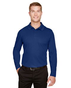 Devon & Jones DG20L - Mens CrownLux Performance Plaited Long-Sleeve Polo