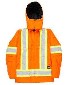 Berne HVNCH03 - Mens Safety Striped Arctic Insulated Chore Coat